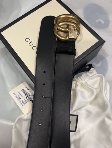 GUCCI ブラック ベルト 75/30 GGロゴ Vintage GUCCI Black Leather GG 30mm Belt 75 30 – Fashion Reloved