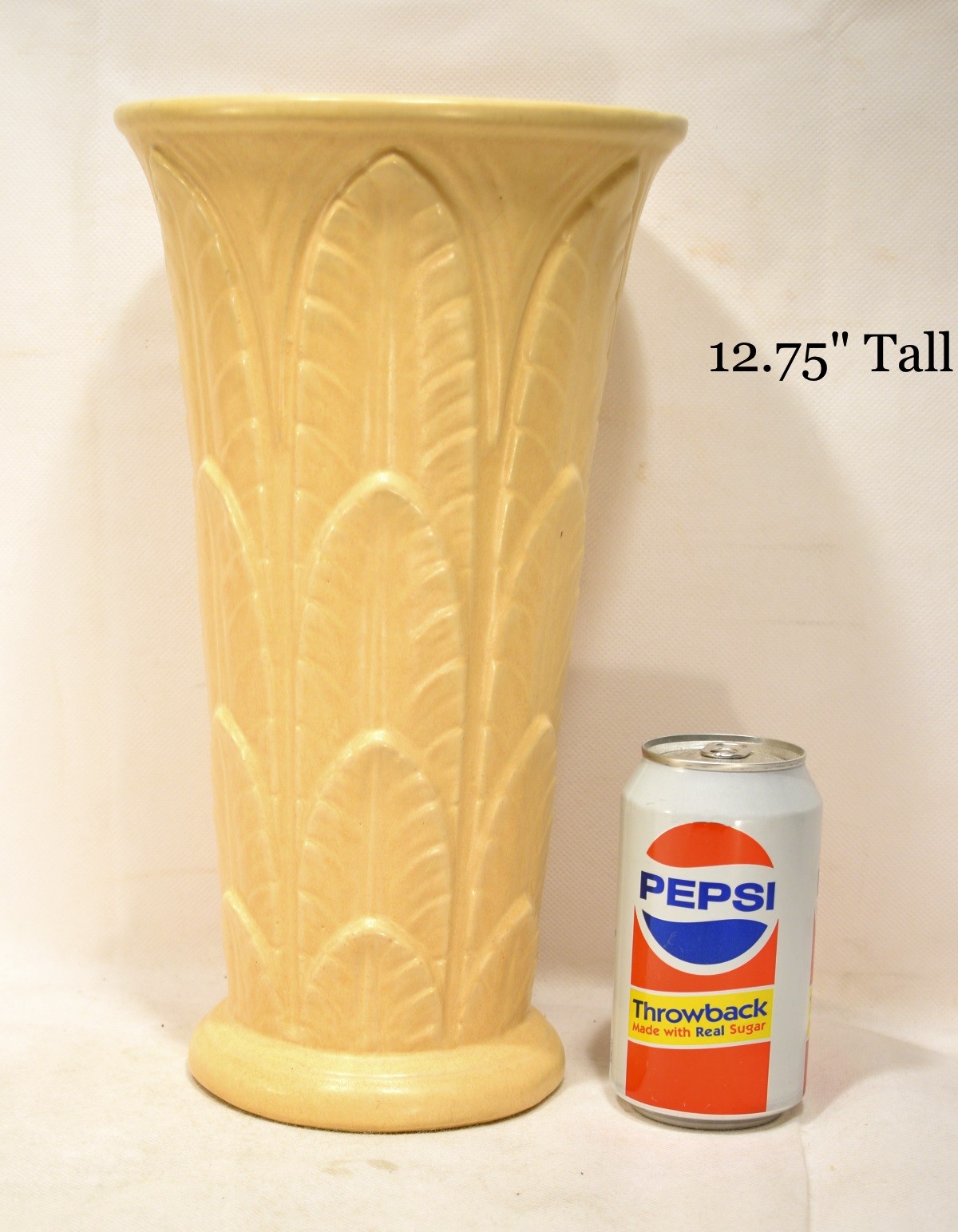 Big Weller Art Deco Crystalline Vase - Rare Pattern - MINT