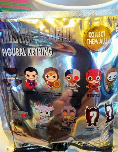 DC Comics JUSTICE LEAGUE Movie 3D Figural Keyring Blind Bag Keychain Monogram