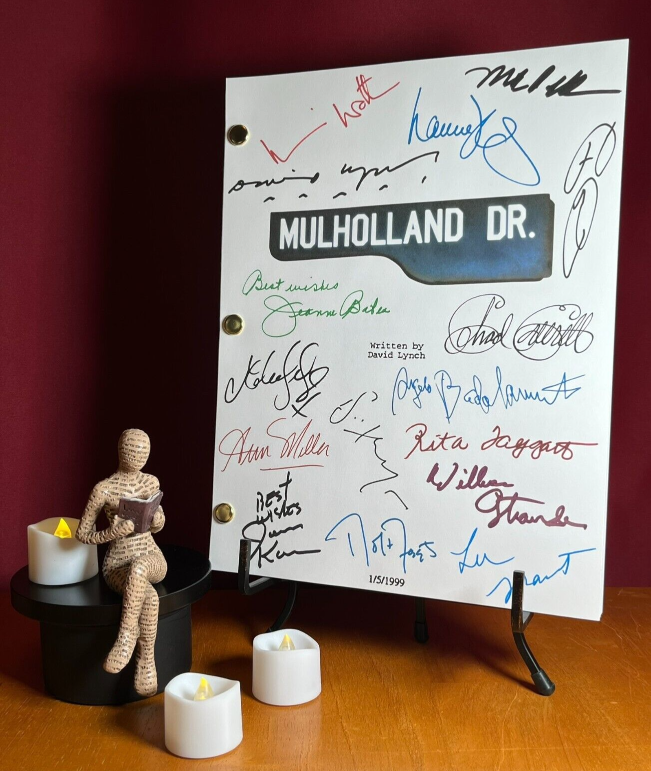 Mulholland Drive Script Signed - Autograph Repr...