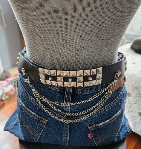 【Llife】LEATHER CHAIN BELT COAL BLACK LIDNM / Llife ONLINE STORE / Llife LEATHER CHAIN BELT
