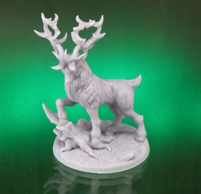 Forest King Stag Deer 3D printed resin miniature by Artisan Guild fantasy D&D