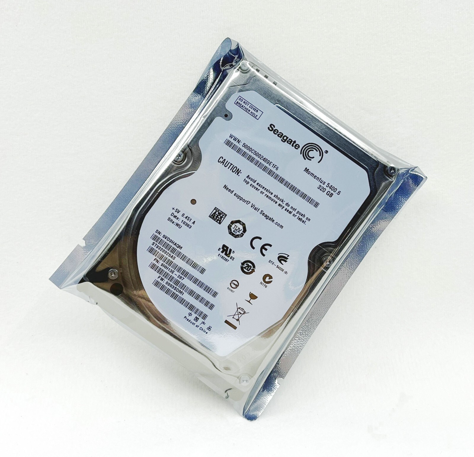 PCパーツ Seagate ST9320325AS Momentus Disque dur interne 25&quot; SATA II 5400 tours/min 320 Go wyw801m Seagate 320GB ST9320325AS 5400RPM 8MB SATA 2.5