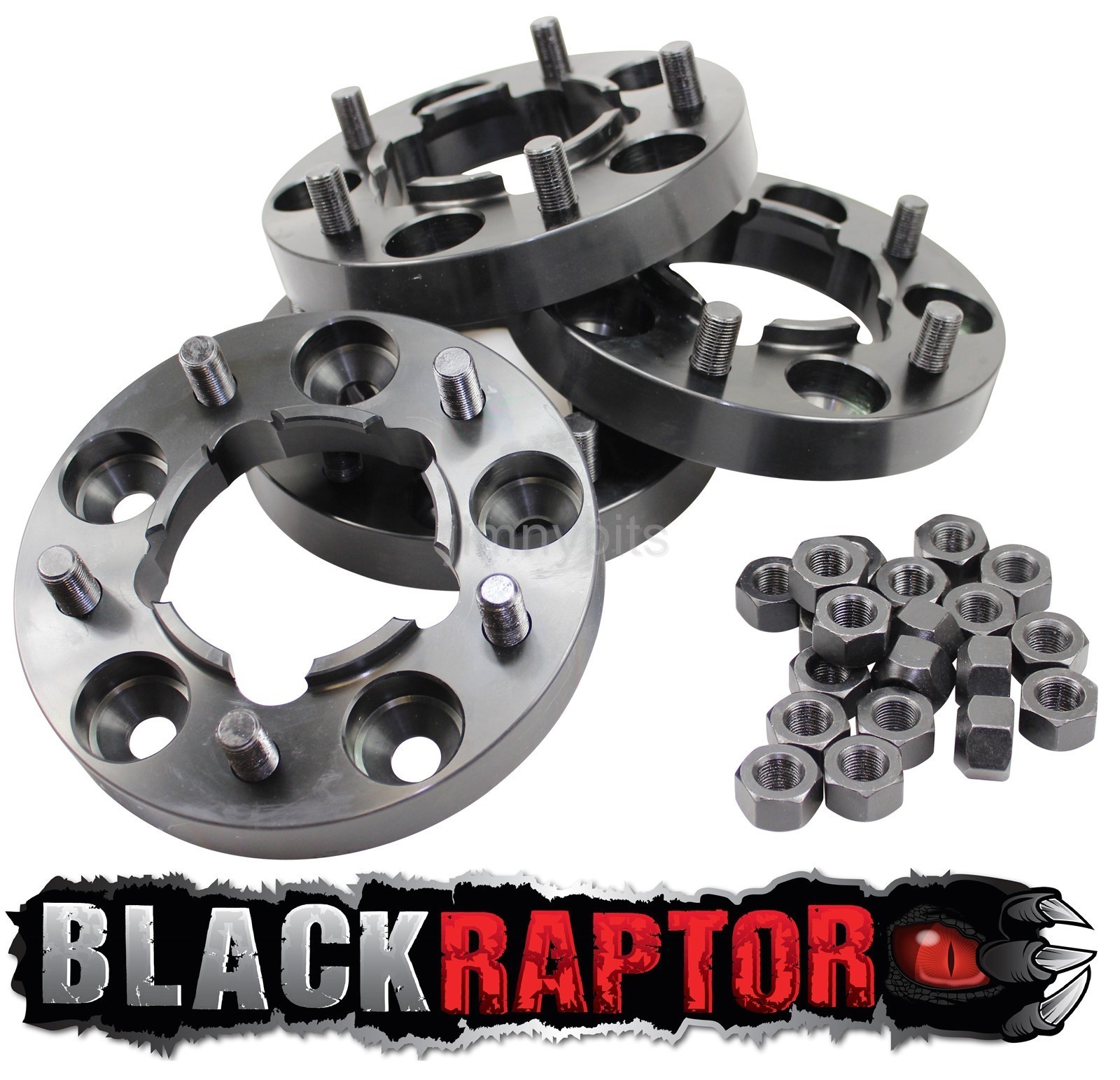 Noir Raptor 40 mm Aluminium Land Rover Discovery 1 une roue Entretoises 90 110