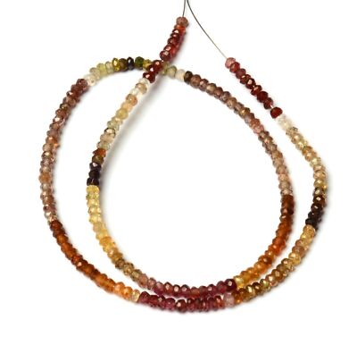 Natural Multi Spinel Faceted Beads Strand 3 mm Size Rondelle 14''