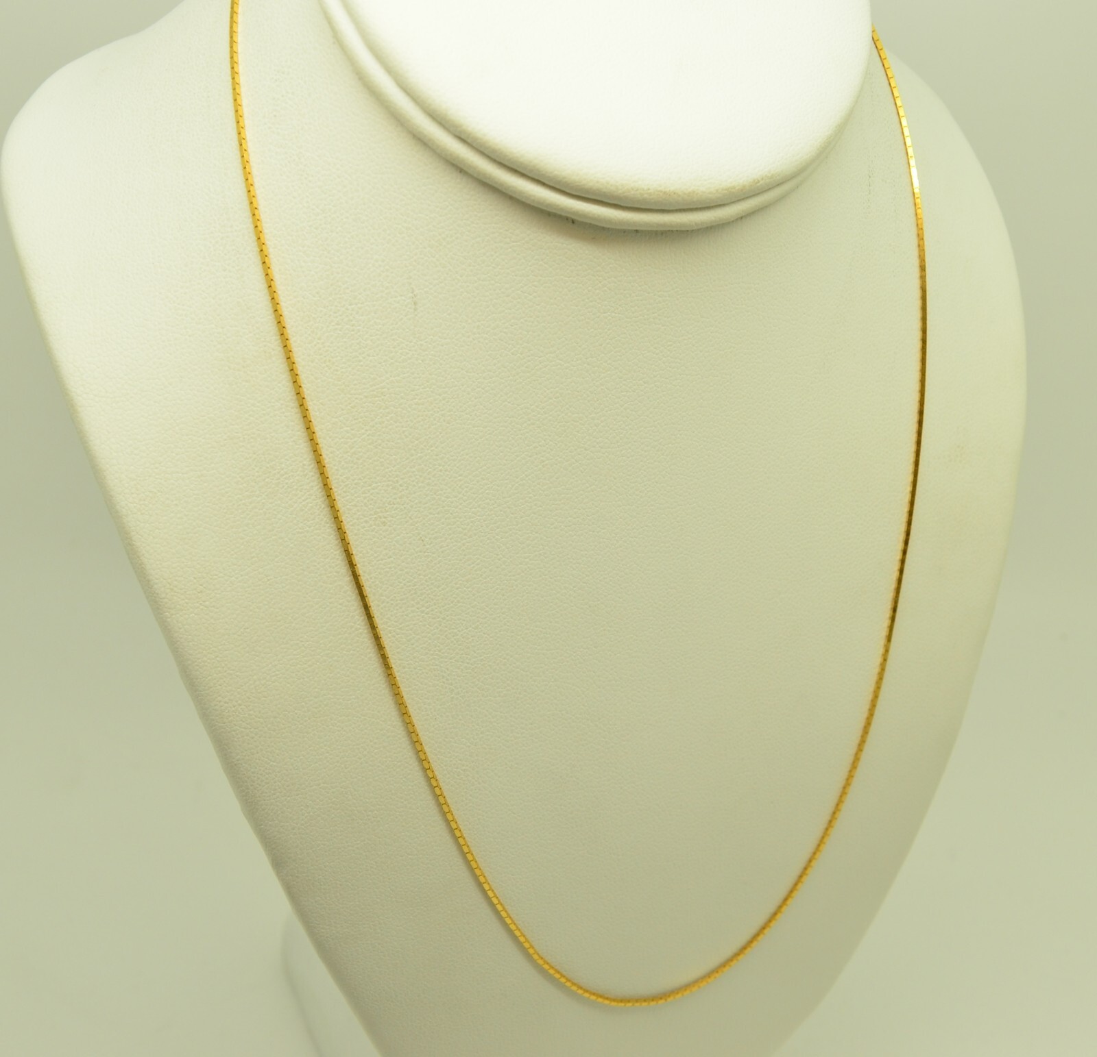 アクセサリー NEIGHBORHOOD GOLD PLAIN NECKLACE 14k Yellow Gold Box Chain Link Necklace 20.0