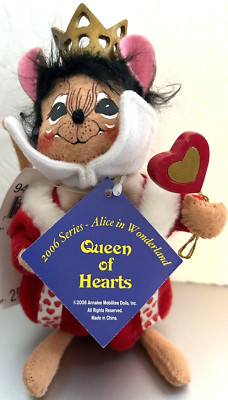 Annalee Storybook Mice Queen of Hearts 2006 Felt Doll Alice In Wonderland W Tag