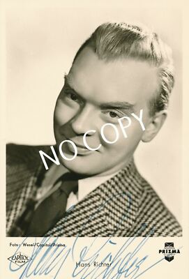 100% Original Autograph Card Signed by Hans Richter J1.4