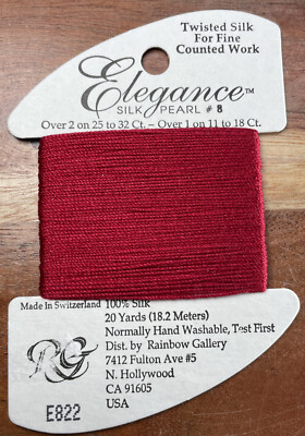 Rainbow Gallery - Elegance Twisted Silk E822 Dark Red