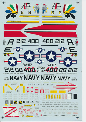 Micro Scale  1/48-DECALS Carrier Air Wing 6 A-7E; VA-87; F-14A; VF-20   48-186