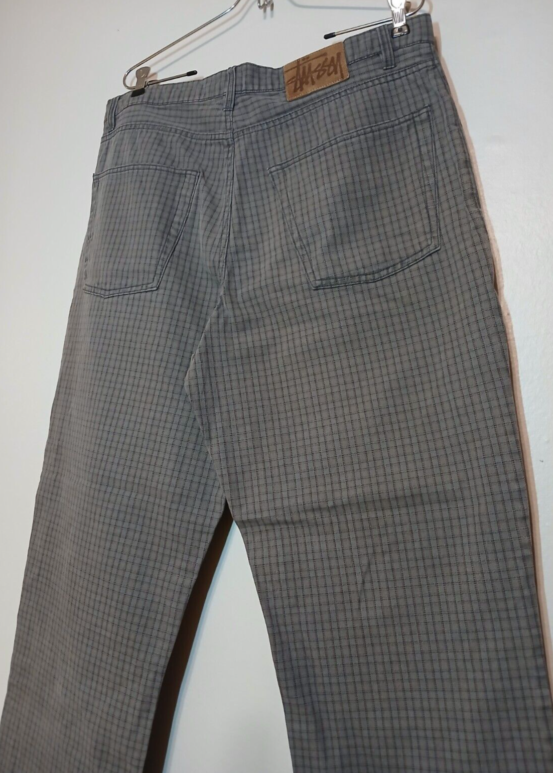 Vintage Stussy Plaid Pants Stripe 90s Y2K USA OG Skate Surf Vintage Stussy Plaid Pants Stripe 90s Y2K USA OG Skate Surf