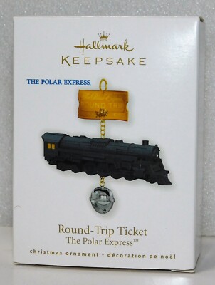 2010 Hallmark Keepsake Ornament Round Trip Ticket The Polar Express NEW Train
