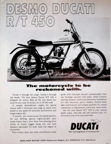 1971 Desmo Ducati R/T 450 - Vintage Motorcycle Ad