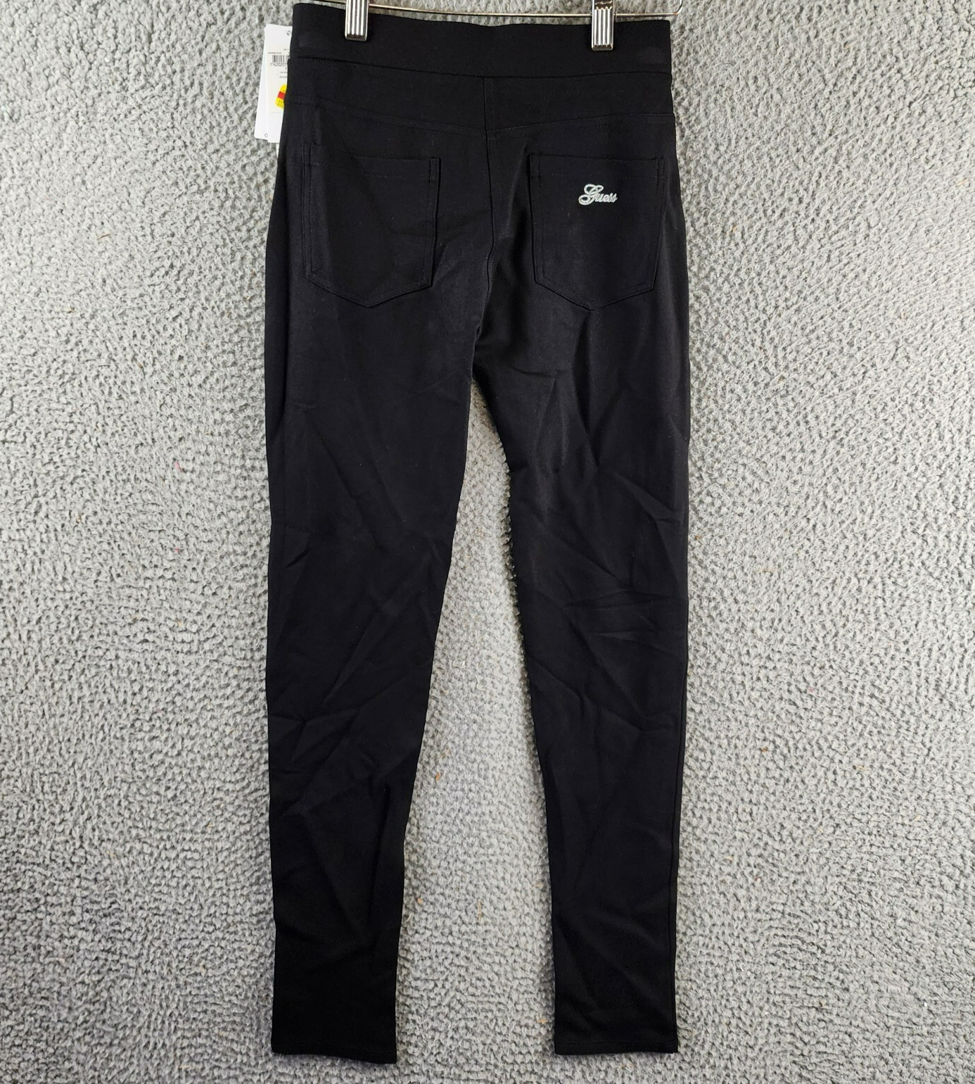 GUESS Skinny Fit Pull-On Pants Big Girls 14 Black Faux Pockets Elastic Waist - Picture 13 of 16