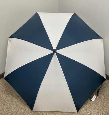 Golf Leighton Typhoon Navy/White 100% Nylon Automatic Open Umbrella, 64  W/Cover