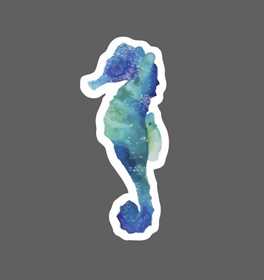 Sea Horse Sticker Ocean Creature Waterproof - Buy Any 4 For $1.75 Each Storewide