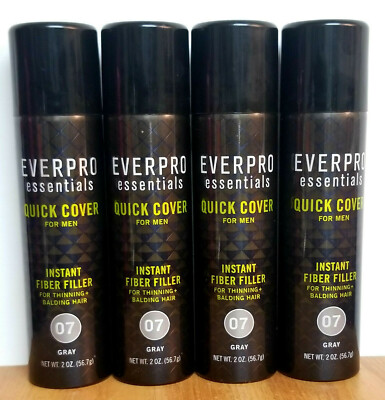 Everpro Essentials Quick Cover For Men Instant Fiber Filler~07 GRAY~LOT OF 3~