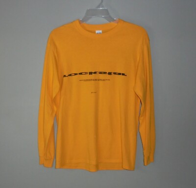 2017 Post Malone Rockstar 2 Sided Long Sleeve Yellow Shirt Medium Rap Hip Hop
