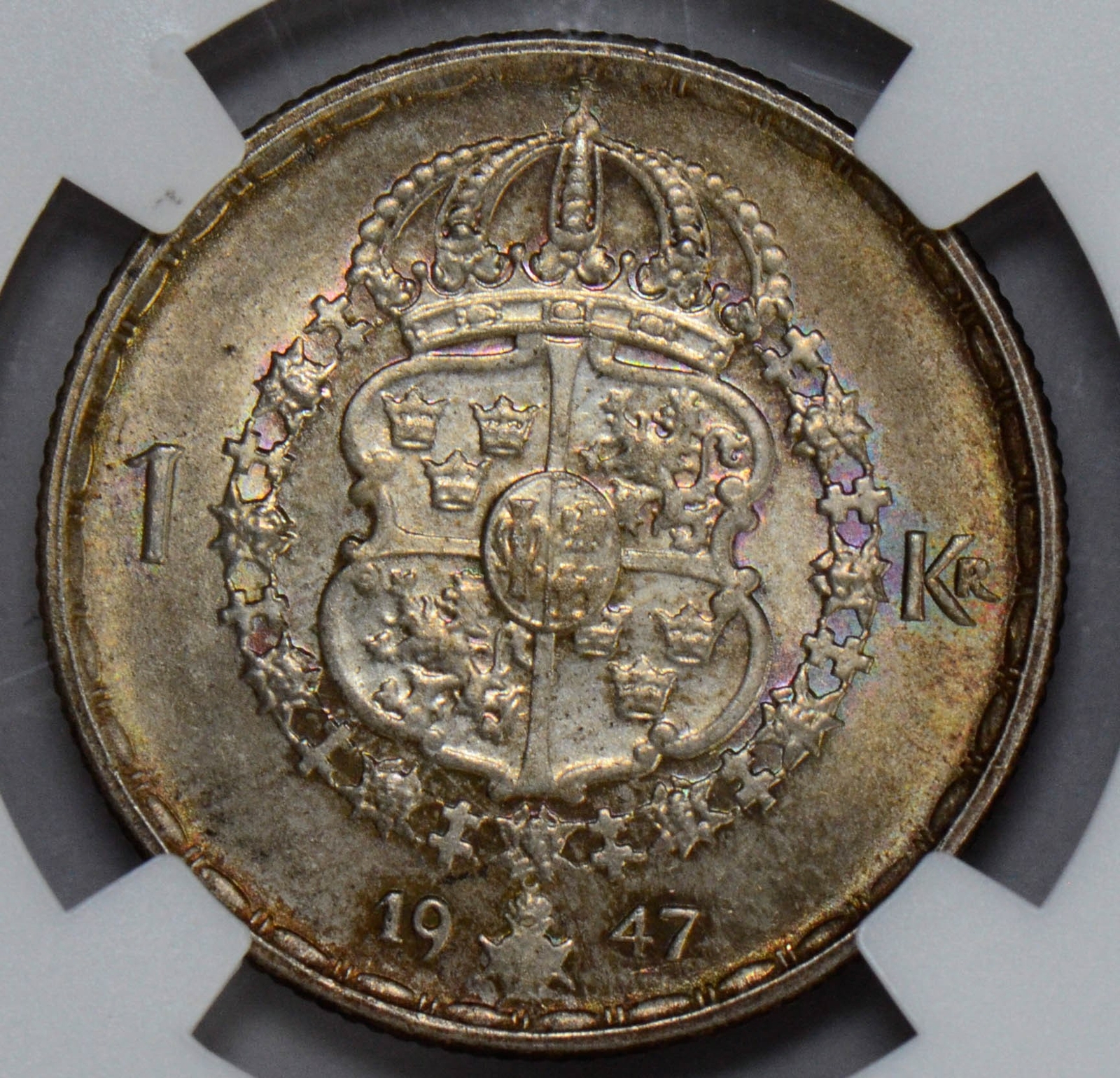 NGC MS62 1947TS スウェーデン 2K銀貨 NGC MS62 1947TS スウェーデン 2K銀貨 - メルカリ