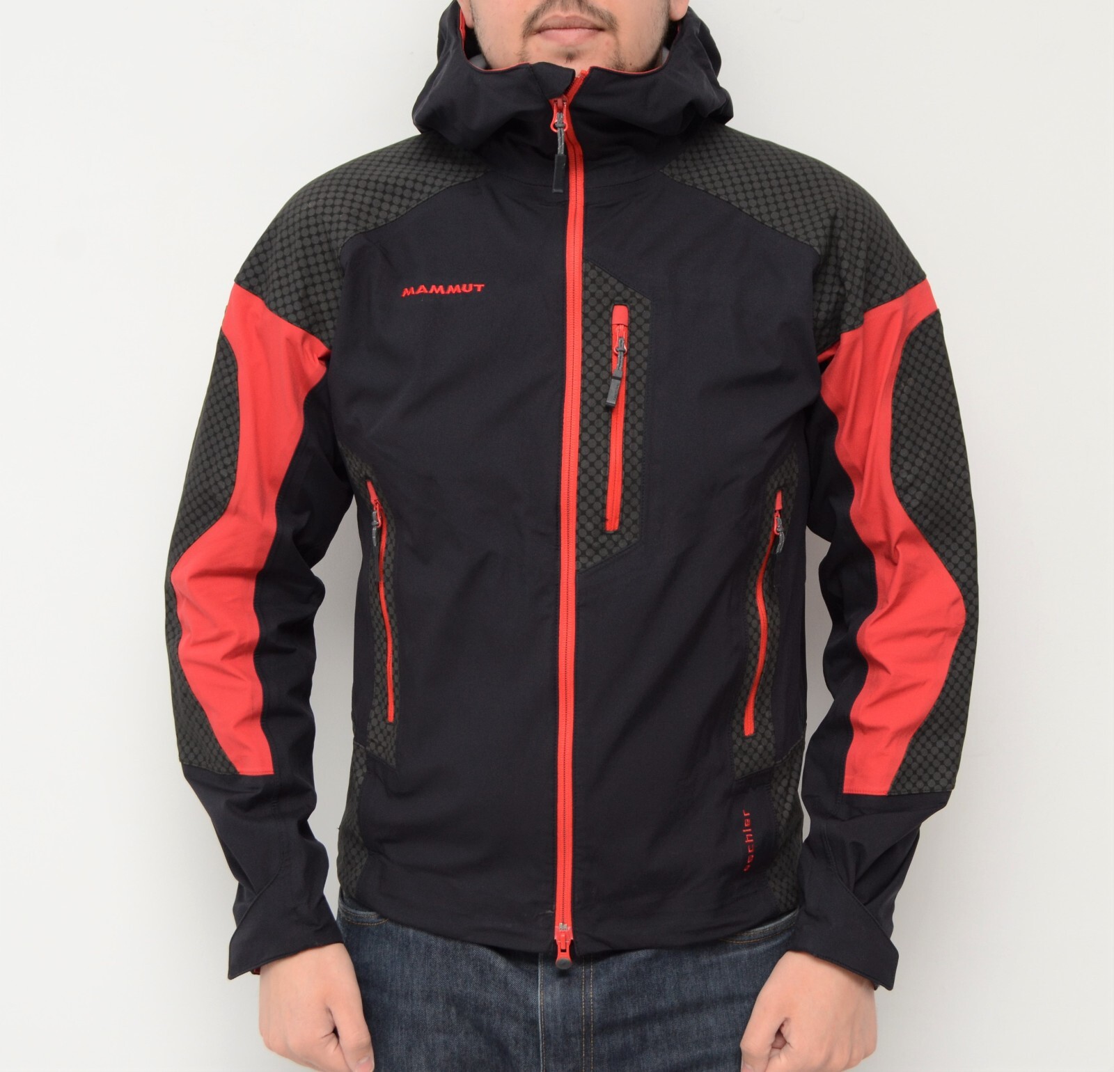 Men's Mammut Extreme Hooded Full Zip Black Jacket Size M Men's Mammut Extreme Hooded Full Zip Black Jacket Size M