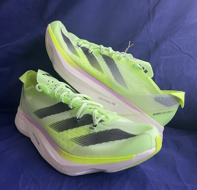 Rare Adidas Adios Pro 3 Running Shoes Green Spark Lemon Men's Sz 13 IG6445
