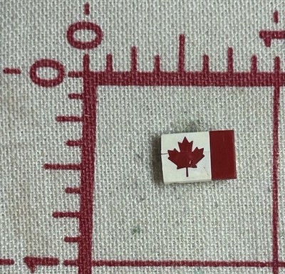 Vintage Canada Canadese Bandiera Militare Acero Foglia Emblema Bavero Spilla Tie