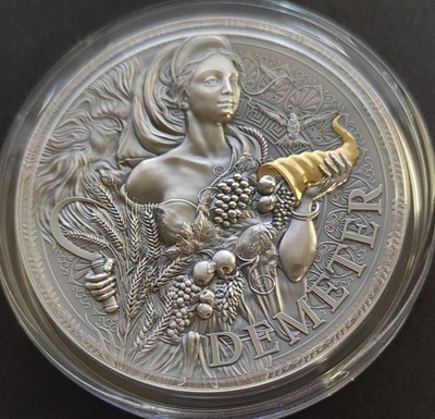 The Great Greek Mythology Demeter  2 Oz Silber Münze 2023 Mythologie