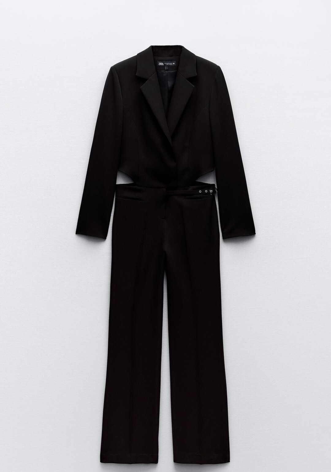 ZARAジレ ZW COLLECTION HIGH WAIST WIDE LEG JEANS - Oyster-white