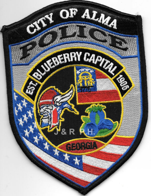 Alma, GA  "Blueberry Capital"  (4" x 5.5" size)  shoulder police patch (fire)