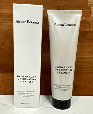 NEW African Botanics Baobab Clay Oxygenating Cleanser 3.4oz / 100mL - Exp 5/2026