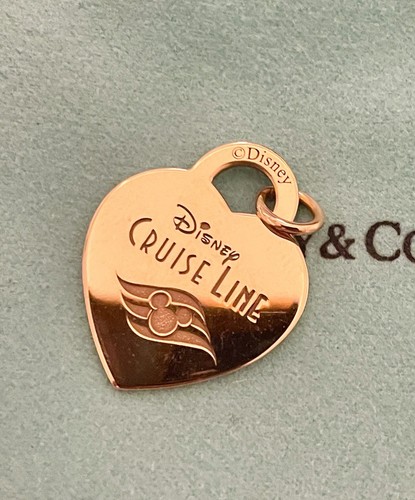 RARE Tiffany Co. DCL Disney Cruise Line 18k Rose Gold Heart