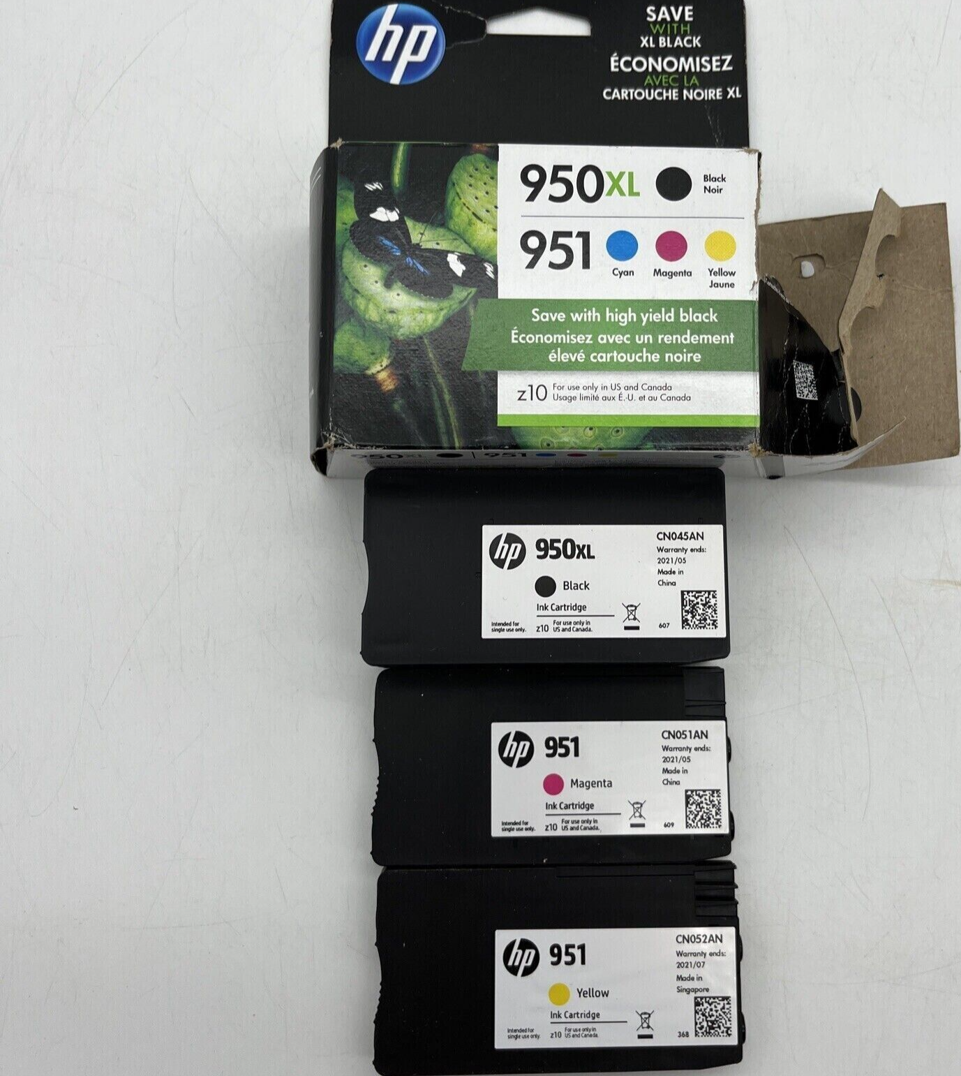 Genuine HP 950/951 B/C Ink Cartridge-OEM INK-damage/No box-2020/2021