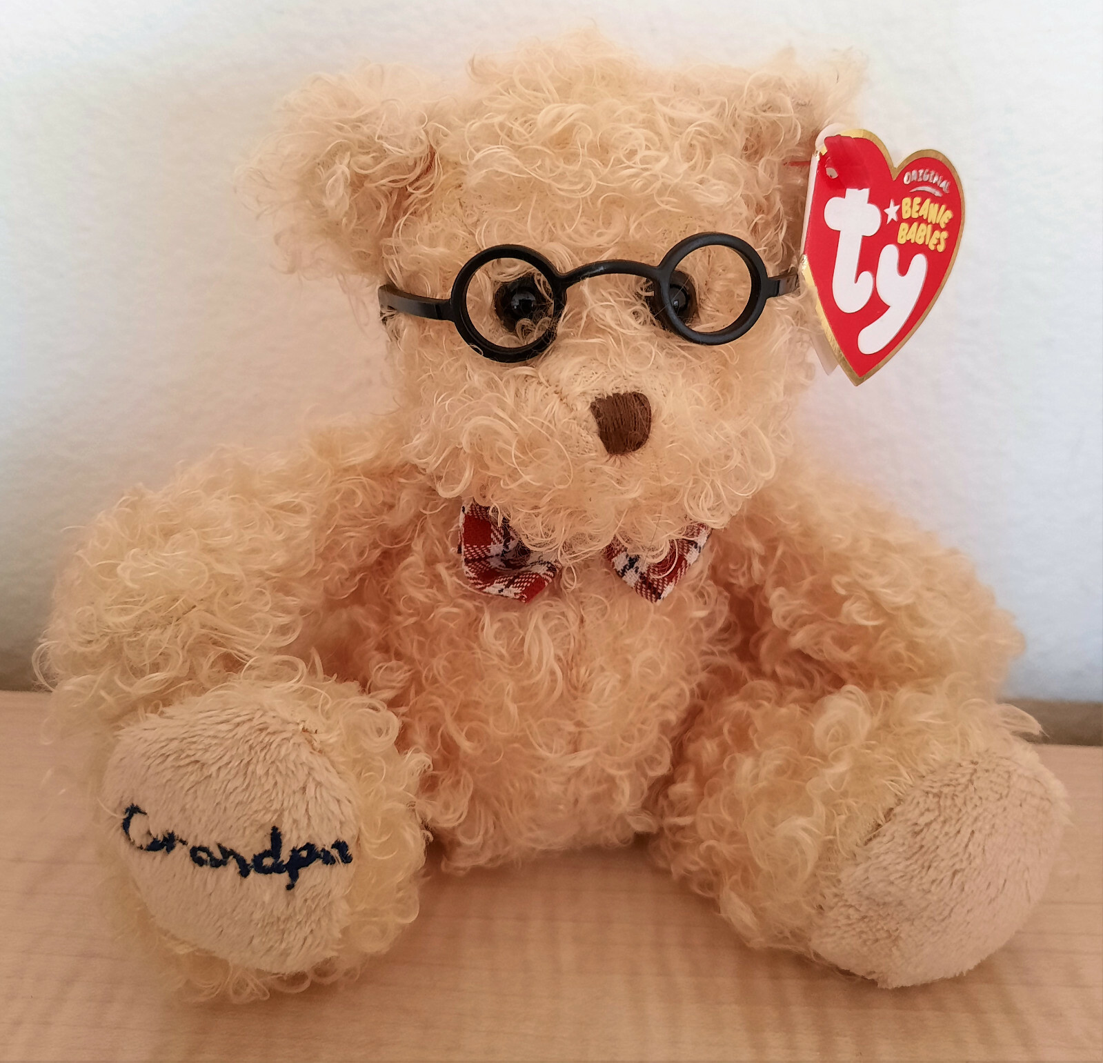 Ty Beanie Baby Dear Grandpa the Bear - Date of Birth June 26