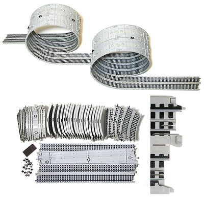 35pc TYCO Mattel HO Slot Car Track Double Twin LOOP TRACKS +15'' STRAIGHTS Unused