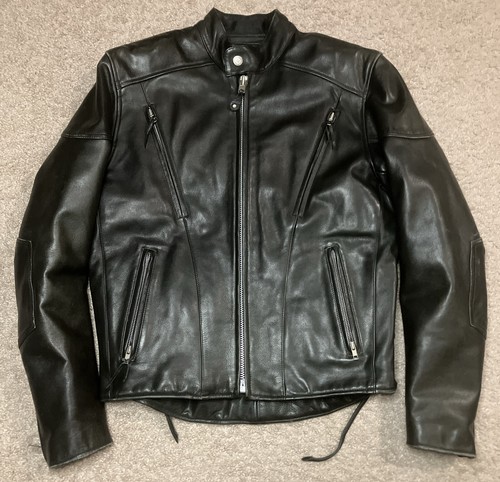 Wilsons Leather Men's Motorcycle Jacket Black Insulation