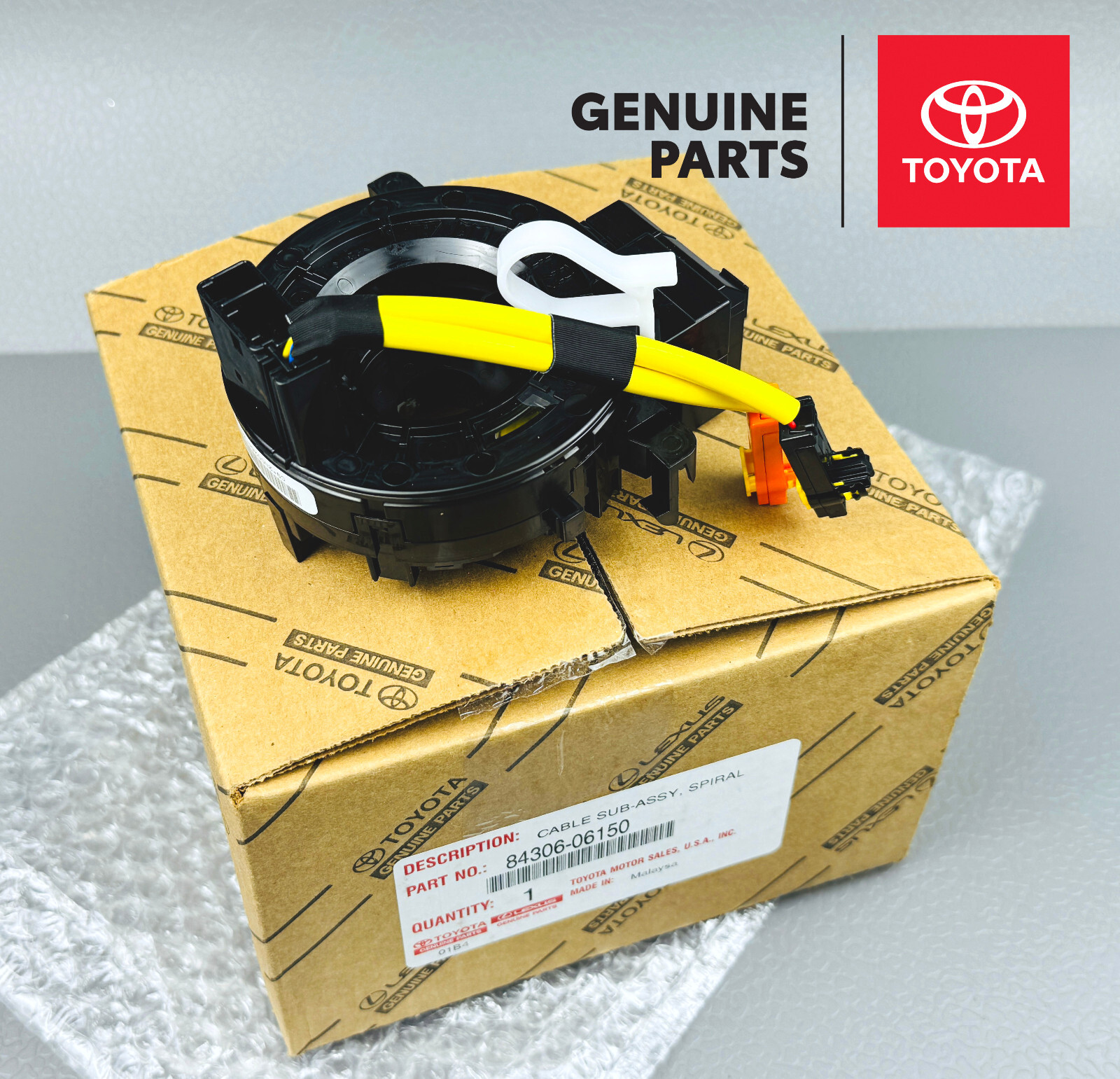 84306-06150 GENUINE TOYOTA CABLE SUB-ASSY, SPIRAL 8430606150