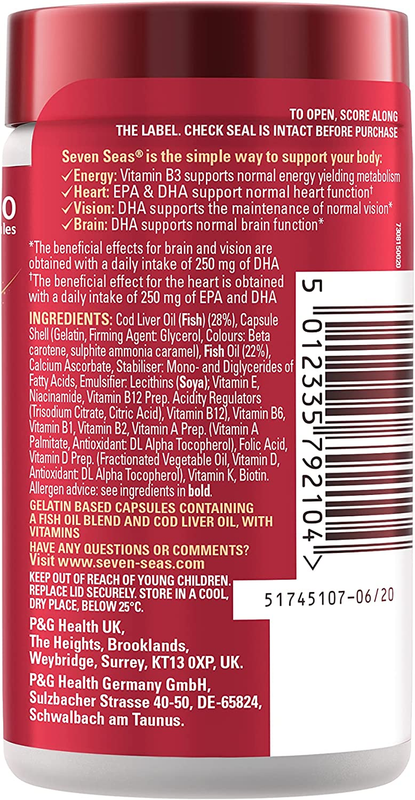 Cod Liver Oil and Multi Vitamins 90 Capsules