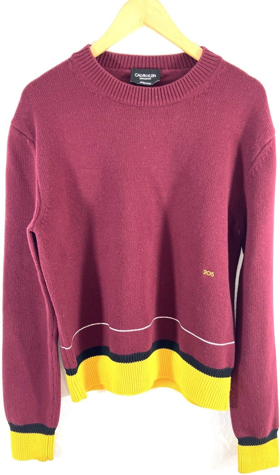 CALVIN KLEIN 205W39NYC Burgundy & Yellow Wool Raf Simons CALVIN KLEIN 205W39NYC Burgundy & Yellow Wool Raf Simons