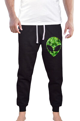 Men's Weed Leaf Alien Head KT B1216 Jogger pants sweatpants