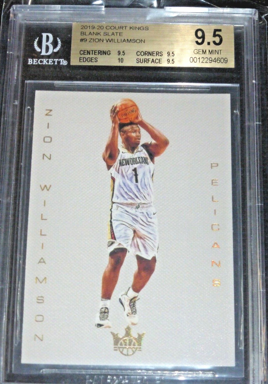 その他 NBA 19-20 Court Kings Zion Williamson RC 2019-20 Panini Court Kings Zion Williamson #9 Blank Slate