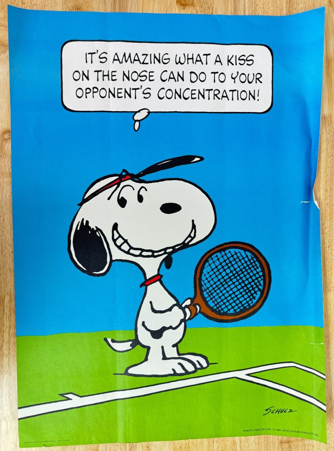 Peanuts Snoopy Tennis Poster 