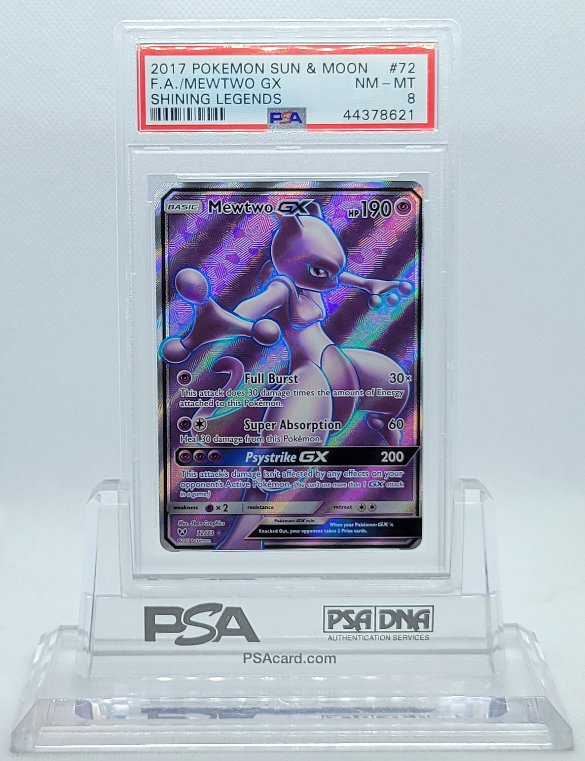 ポケモン - ポケモンカード ひかるミュウツー　psa9 shining mewtwo PSA 10 Mewtwo GX 082/072 Mewtube Shining Legends 2017