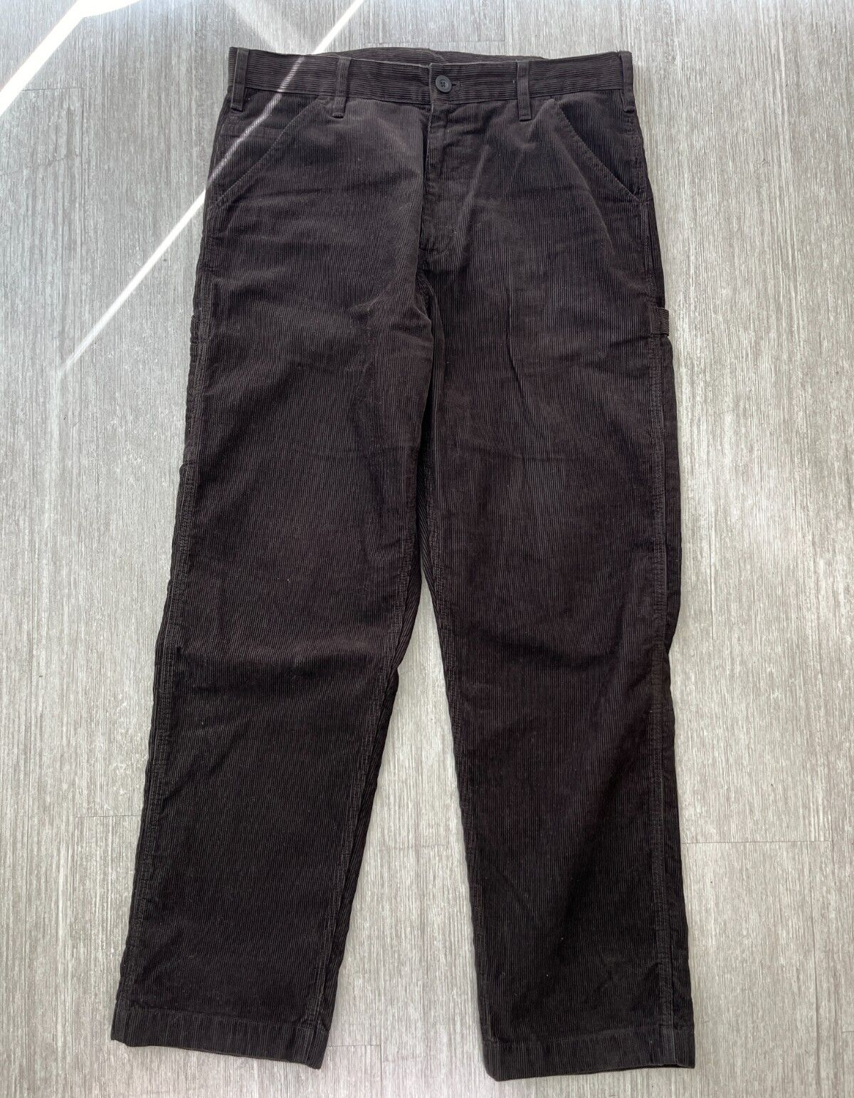 ◆THE MUSEUM VISITOR◆ CORDUROY SUEDE CARPENTER PANTS NAVY 1 pan.png?v=1742256841&width=1920