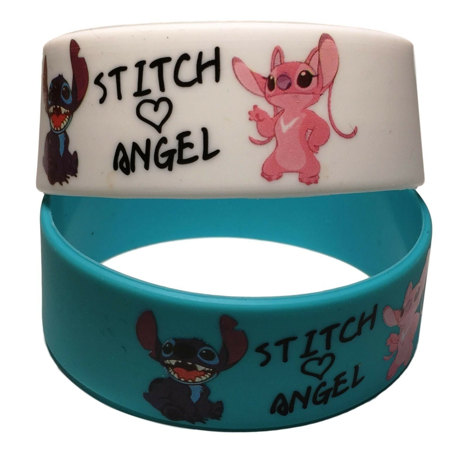Lilo and Stitch Stitch and Angel Set of 2 Rubber Wristbands