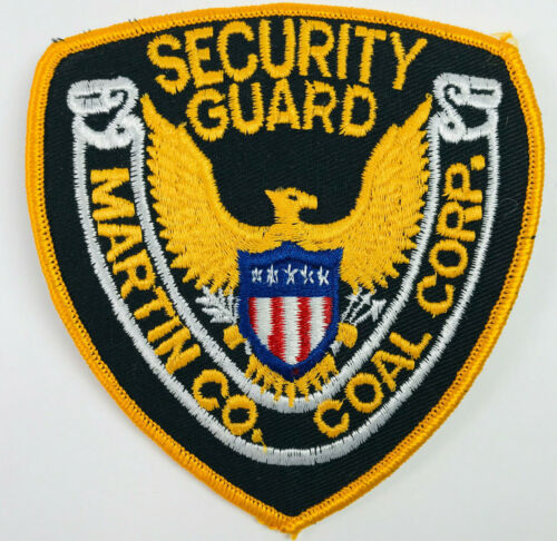 Martin County Coal Corporation Security Guard Inez Kentucky KY Patch A5