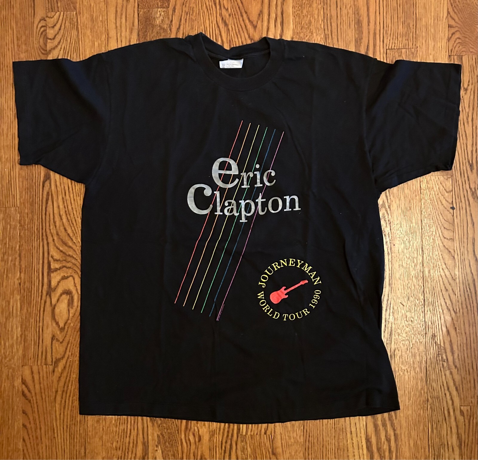 ERIC CLAPTON JOURNEYMAN TOUR 1990 Tシャツ L ERIC CLAPTON JOURNEYMAN TOUR 1990 Tシャツ L Vintage 90's T