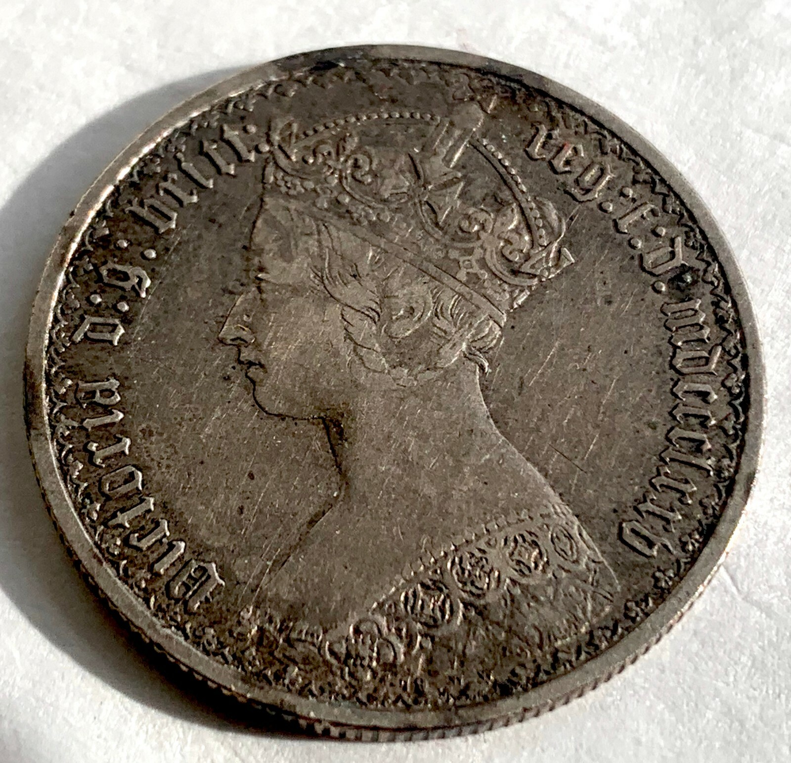 イギリス　1910年　1 Florin　＠１５ 1910 UK florin value, Edward VII