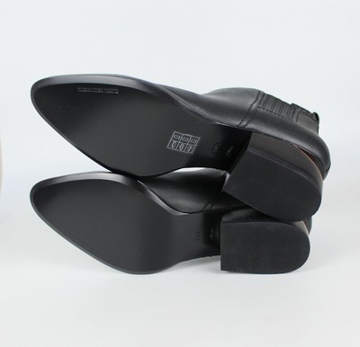 Pre-owned Alexander Wang Kori Cut Out Heel Ankle Bootie Shoe, Eur 39.5, Black Leather