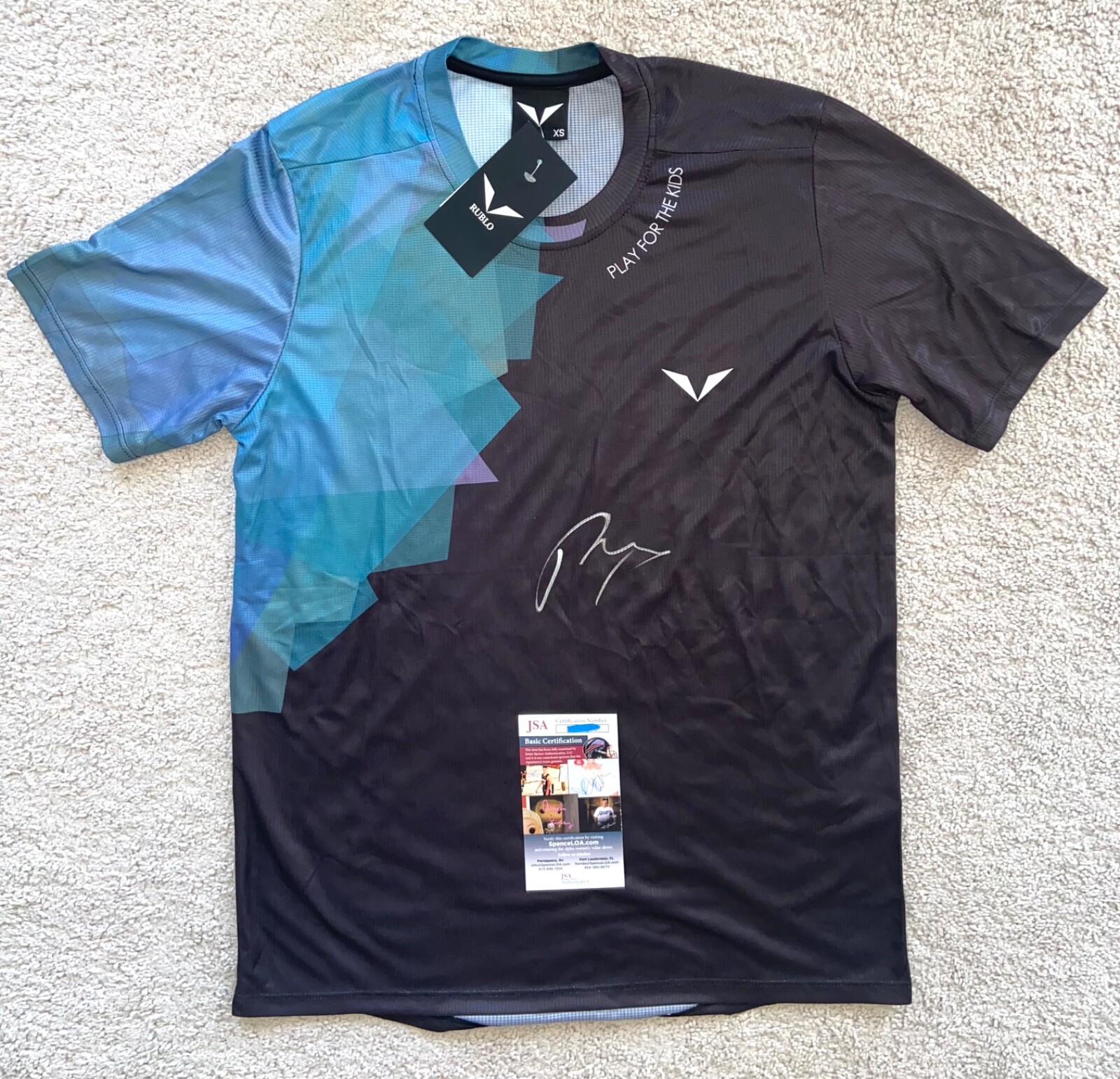 ANDREY RUBLEV SIGNED RUBLO TENNIS SHIRT 2024 WIMBLEDON US