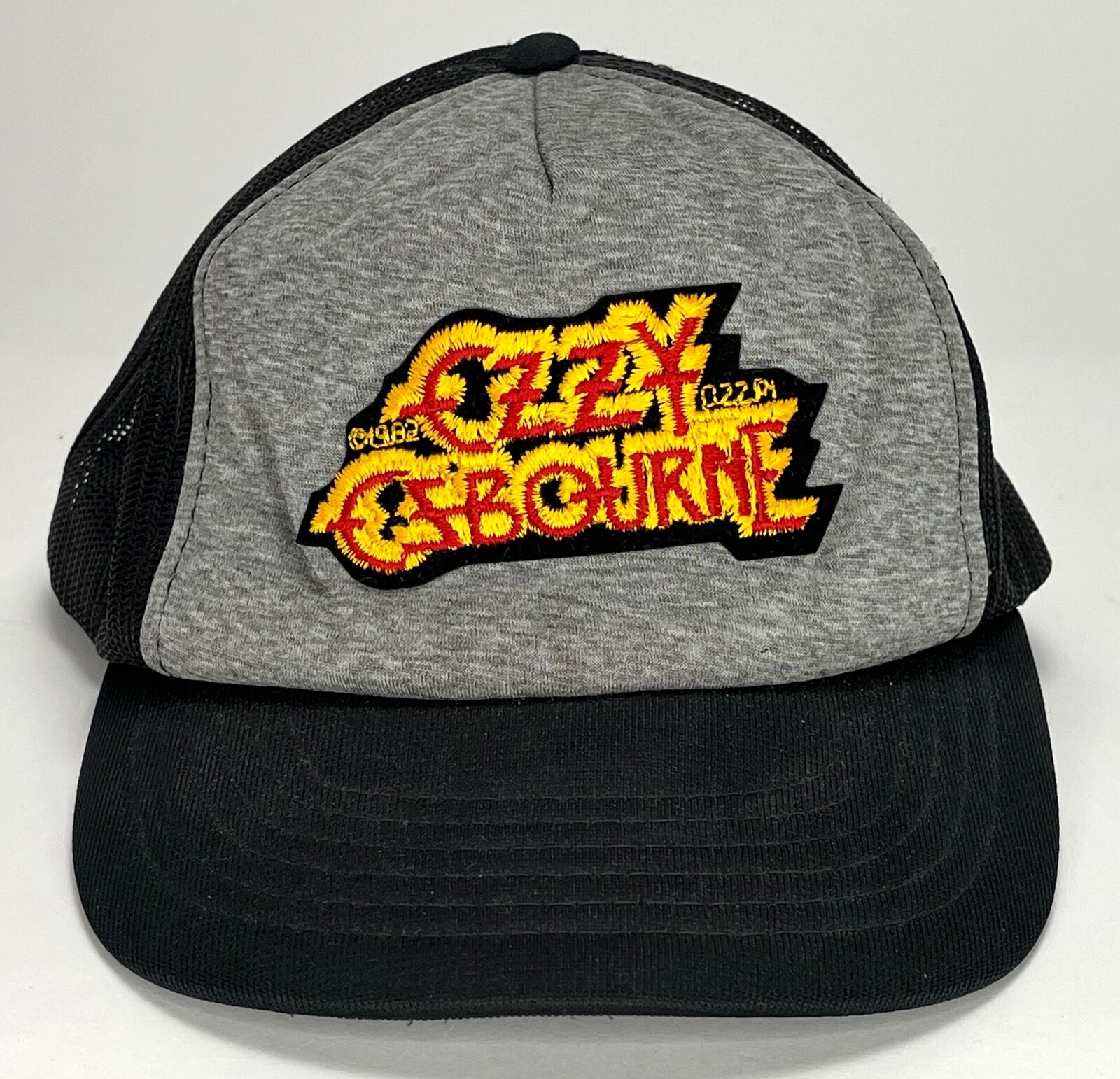VINTAGE 1980's OZZY OZBOURNE SNAPBACK GRAY TRUCKER HAT | eBay